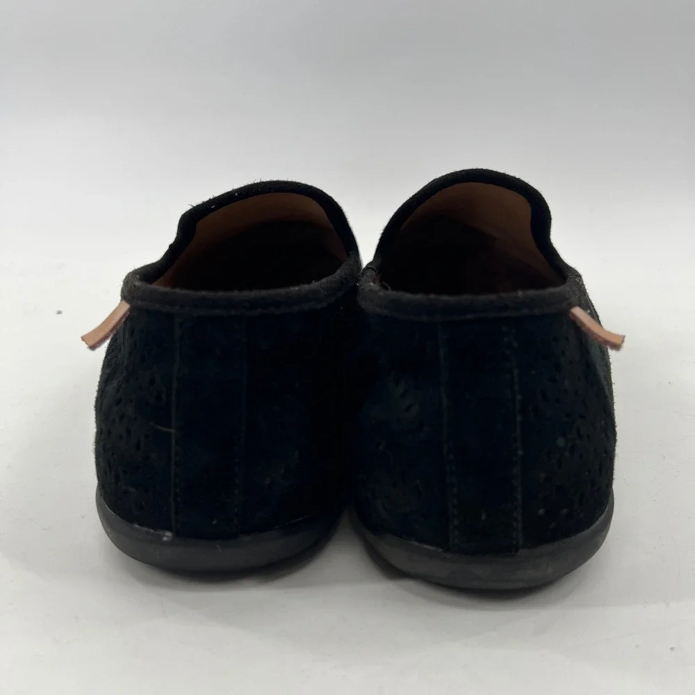 Spenco Siesta Slide Shoes Sz 8.5 Black Blue Orthotic Suede 2 Pr Comfy Slippers